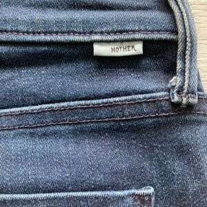 MOTHER Blue Denim Skinny Jeans